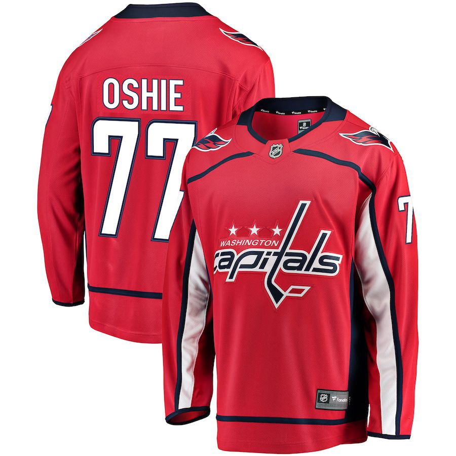 Men Washington Capitals 77 TJ Oshie Fanatics Branded Red Breakaway Player NHL Jersey